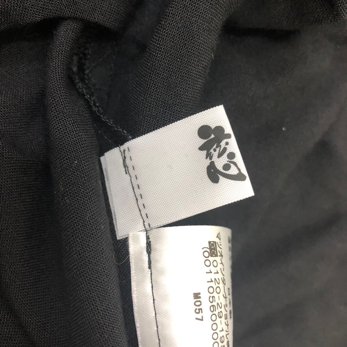 m637-6 慈雨 ジウ ノースリーブ 変形 デザイン ワンピース ワンピ ひざ丈 ブラック 黒 レディース 40 日本製_画像8