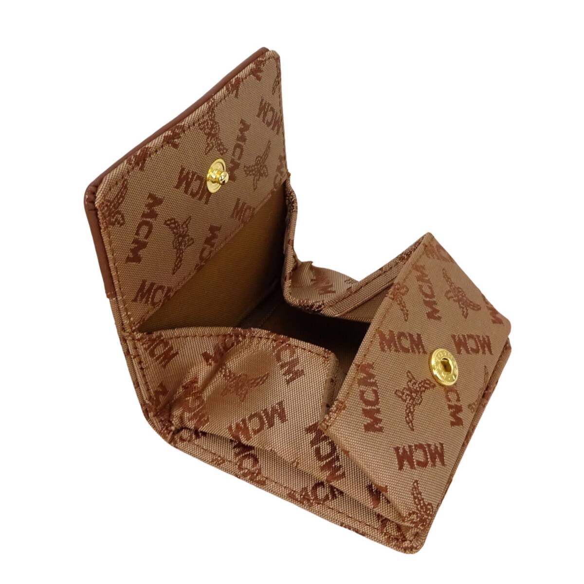 MCM コインケース・小銭入れ ブラウン 本物未使用□MCM/エムシーエム□ブラウンナイロン/レザー