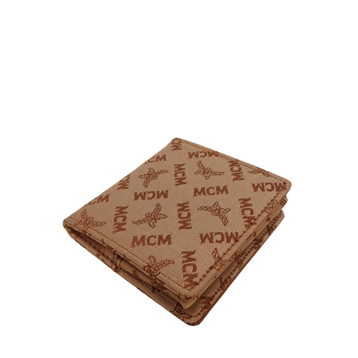 MCM コインケース・小銭入れ ブラウン 本物未使用□MCM/エムシーエム□ブラウンナイロン/レザー