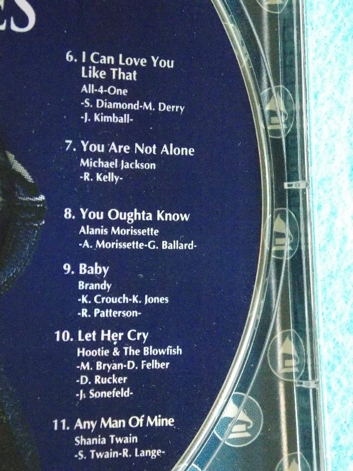 CD／オムニバス／洋楽／1996 Grammy Nominees／Mariah Carey & Boyz II Men／Michael Jackson／Shania Twain、他／管717_画像7