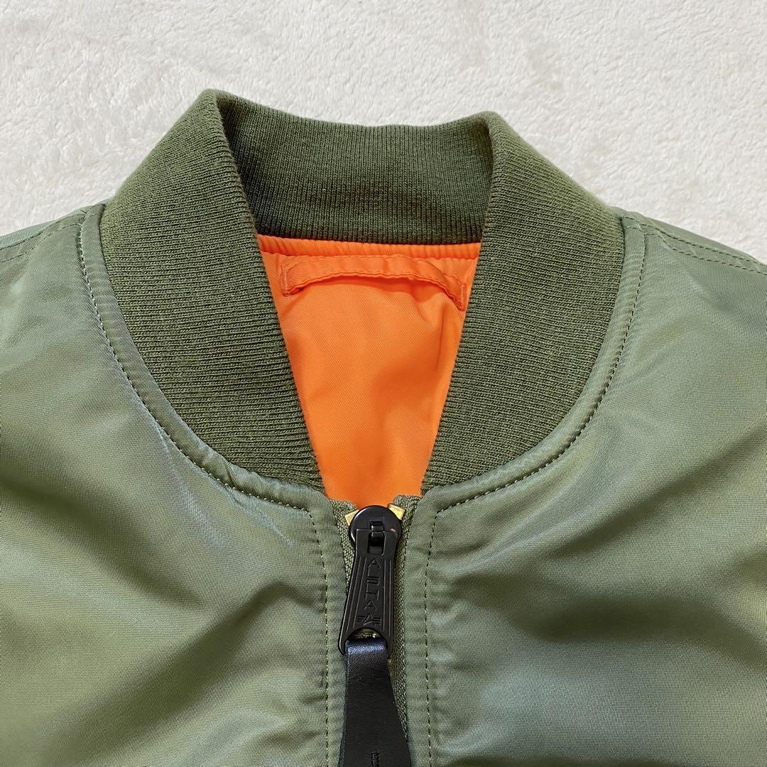 【美品】【希少XLサイズ】【アルファ】【MA-1】【定番カーキ】リバーシブル 美品/XLサイズ】ALPHA INDUSTRIES アルファインダストリーズ MA