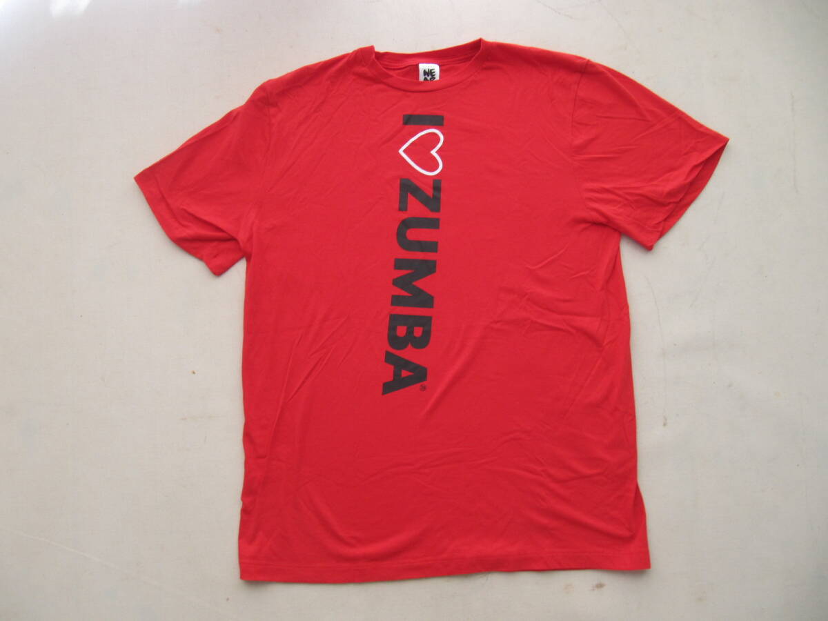 正規(guī)品　著用１回■超美品■ ZUMBA 　ズンバ　赤　レッド　Tシャツ　フリーサイズ