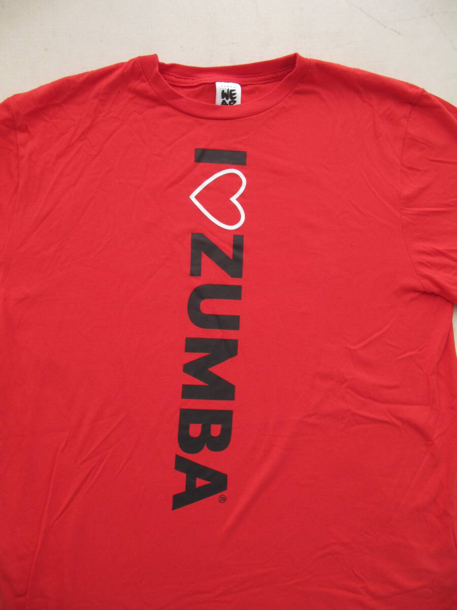 正規(guī)品　著用１回■超美品■ ZUMBA 　ズンバ　赤　レッド　Tシャツ　フリーサイズ