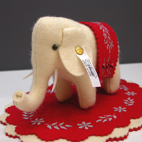 S4123☆Steiff シュタイフ 2002年 クラブ限定 Elephant 8cm エレファント ピンクッション 針山 象 ぞう ビーズ スパンコール 420313_画像5