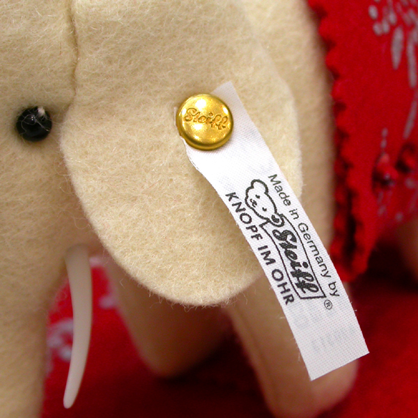 S4123☆Steiff シュタイフ 2002年 クラブ限定 Elephant 8cm エレファント ピンクッション 針山 象 ぞう ビーズ スパンコール 420313_画像6