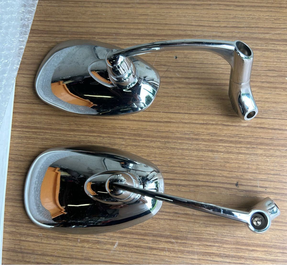 バイク用　ミラー左右SET 逆ネジアダプター付き_画像1