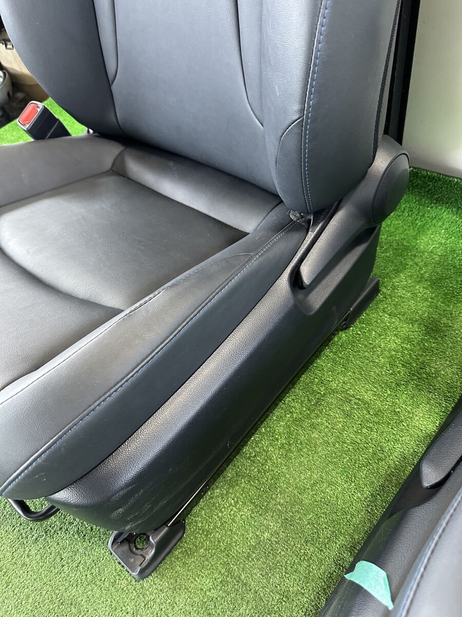 トヨタ50系プリウス DAA-ZVW50 DAA-ZVW51 純正 黒革調レザーフロント左右セット運転席 助手席レザーシートヒーター付_画像7