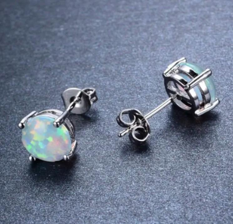 3577★新品未使用★レディース シルバー ピアス s925 オパールAAA アクセサリー ジュエリー シンプル イヤリング かわいい 女性 _画像4