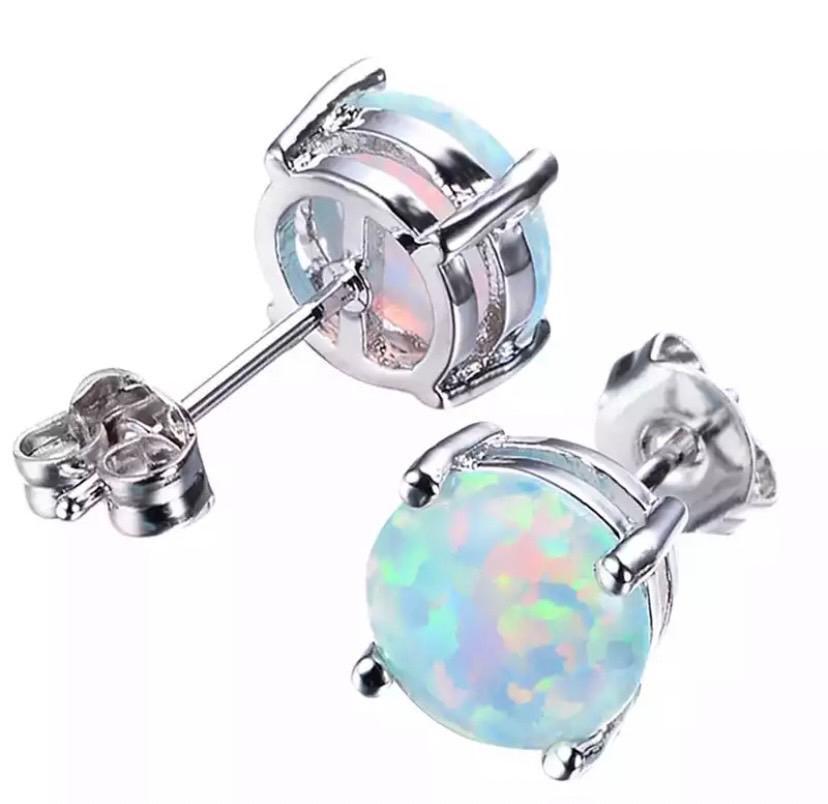 3577★新品未使用★レディース シルバー ピアス s925 オパールAAA アクセサリー ジュエリー シンプル イヤリング かわいい 女性 _画像3