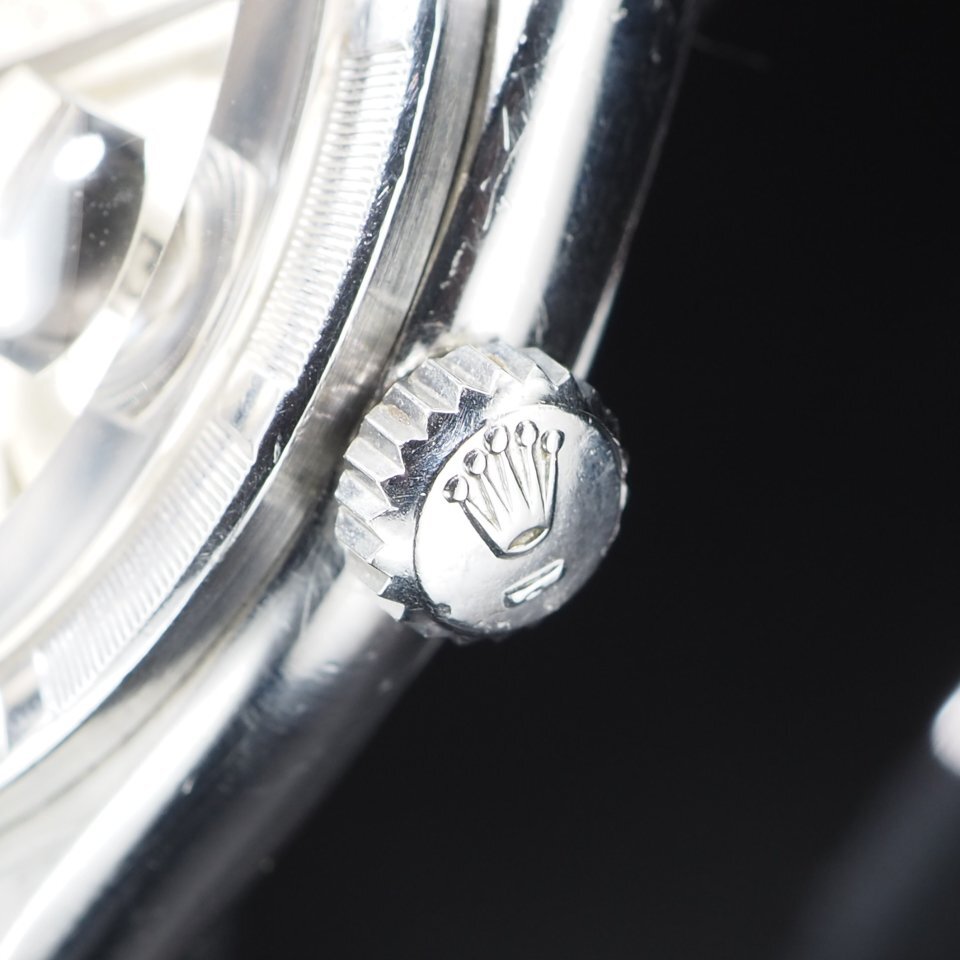 即決あり ROLEX ロレックス オイスターデイト ファインリーエンジンターンドベゼル 1501 5番 SS 自動巻き USED 稼働 笹針 デイト 「26314」_画像4