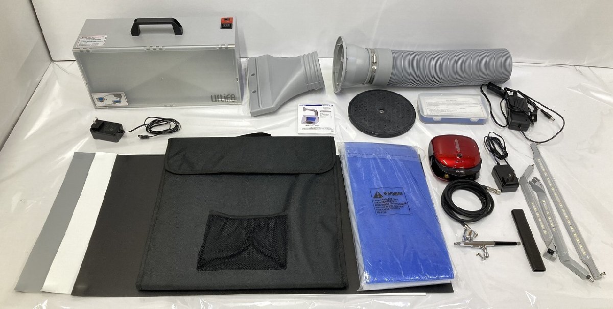 塗装ブース コンプレッサー 塗料 まとめ売り 新品未使用 rh 【ジャンク品】 塗装ブース&スプレーセット urlife HS