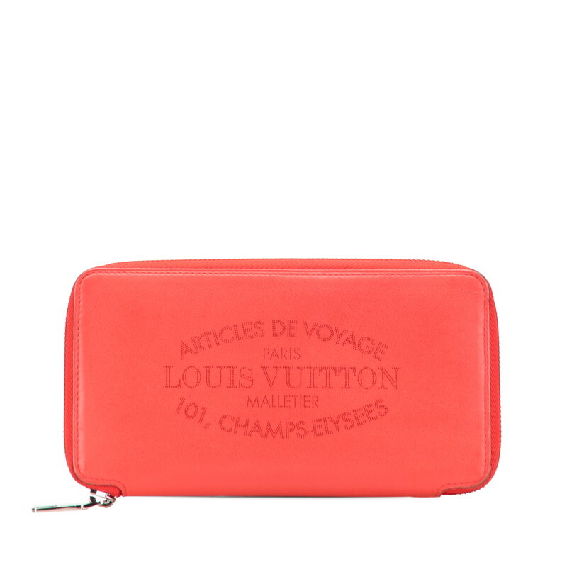 ルイ ヴィトン パルナセア ポルトフォイユ イエナ 長財布 ラウンドファスナー M58207 カプシーヌ レッド レザー LOUIS VUITTON 【中古】_画像1