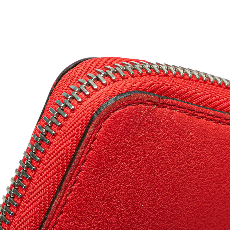 ルイ ヴィトン パルナセア ポルトフォイユ イエナ 長財布 ラウンドファスナー M58207 カプシーヌ レッド レザー LOUIS VUITTON 【中古】_画像5