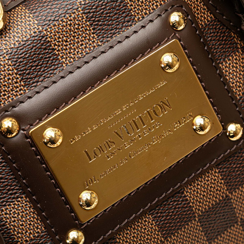 ルイ ヴィトン ダミエ バークレー ハンドバッグ N52000 ブラウン PVC レザー レディース LOUIS VUITTON 【中古】_画像7