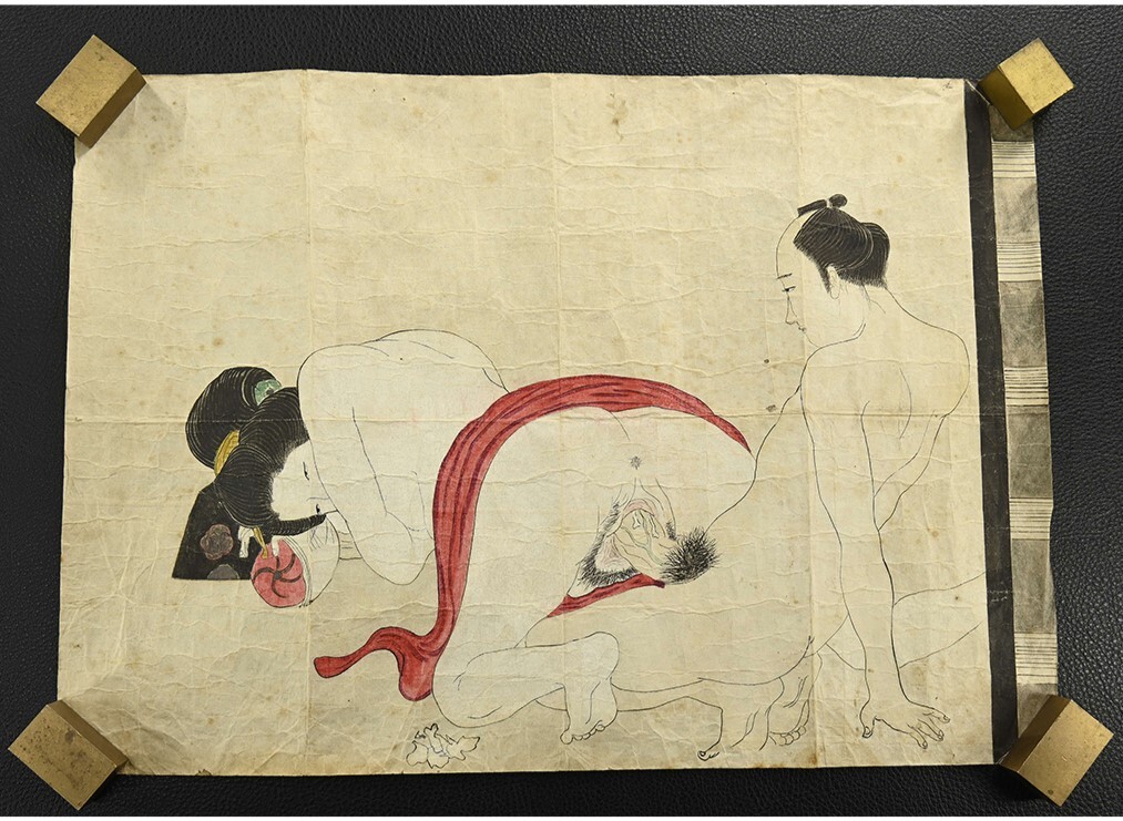 【真作】◆『時代春画 まくり めくり』肉筆◆検）浮世絵 菱川師宣 井原西鶴 渓斎英泉 歌川豊国 喜多川歌麿 葛飾北斎 歌川国芳 好色本 艶本_画像3