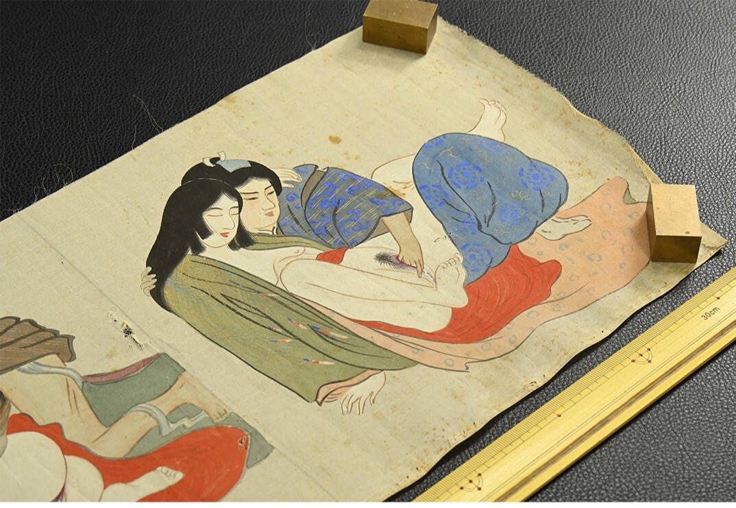 【真作】◆『時代春画 まくり めくり』肉筆◆検）浮世絵 菱川師宣 井原西鶴 渓斎英泉 歌川豊国 喜多川歌麿 葛飾北斎 歌川国芳 好色本 艶本_画像5