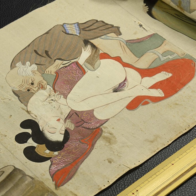 【真作】◆『時代春画 まくり めくり』肉筆◆検）浮世絵 菱川師宣 井原西鶴 渓斎英泉 歌川豊国 喜多川歌麿 葛飾北斎 歌川国芳 好色本 艶本_画像8