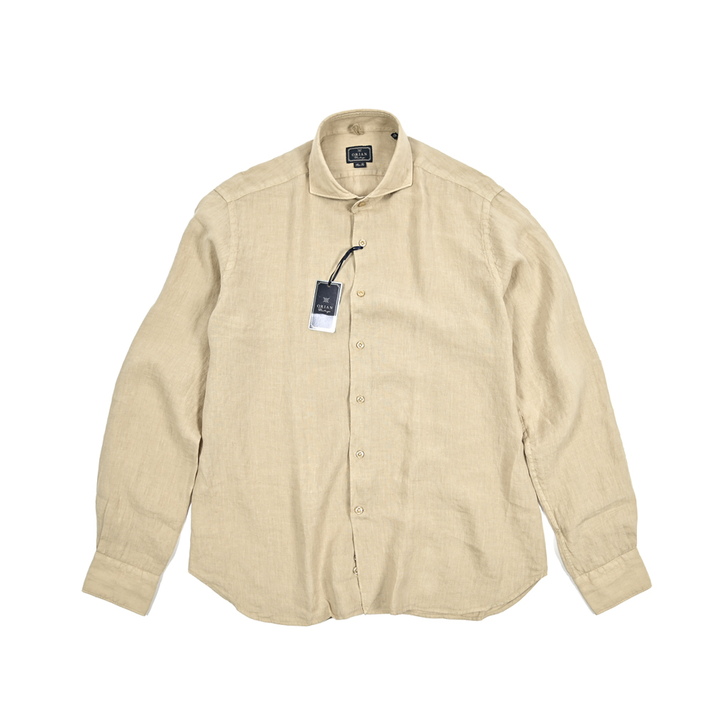 オリアン/VINTAGESLIMFITリネンシャツベージュ/420539 新着 新品 オリアン ORIAN VINTAGE SLIM FIT リネンシャツ