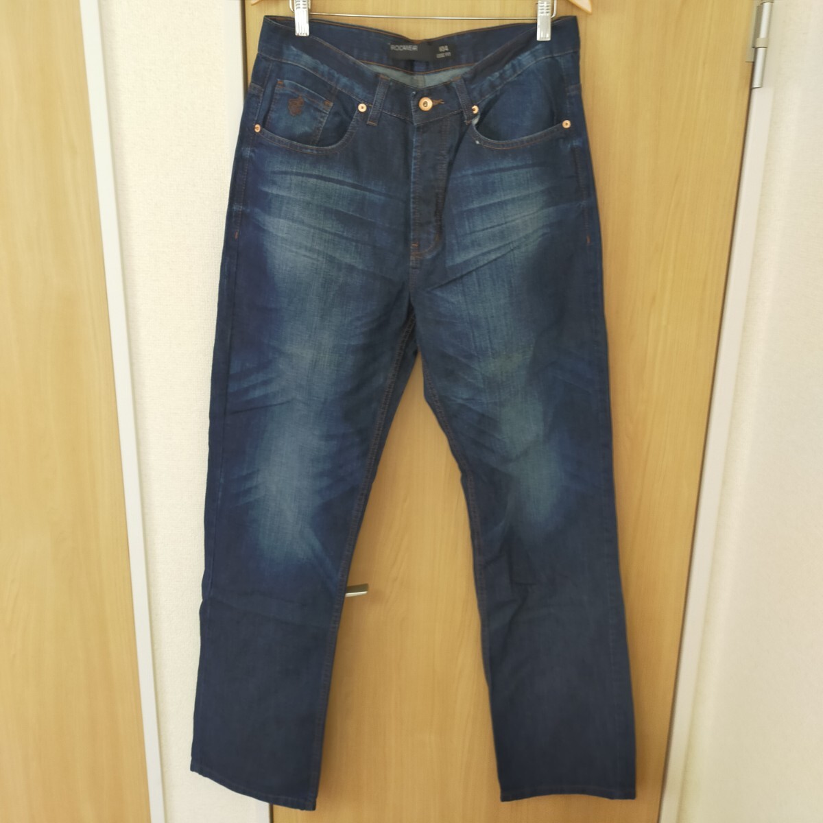 ROCAWEAR ロカウェア ルーズフィット デニムパンツ ジーンズ ワイド W34 インディゴブルー_画像1