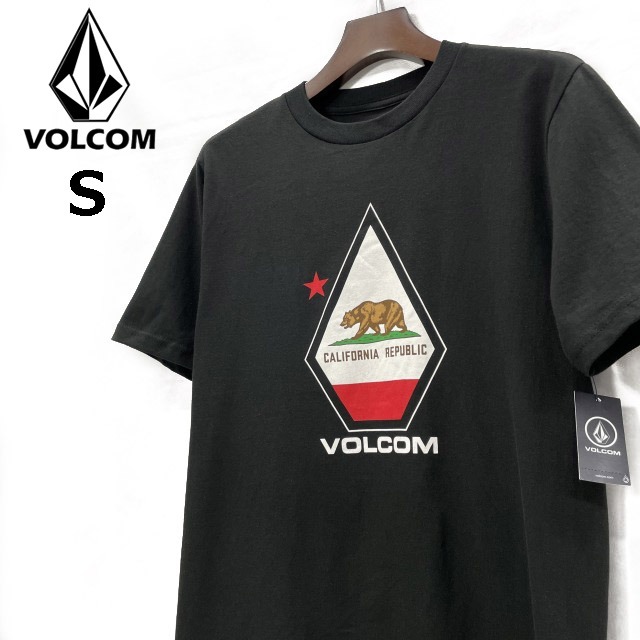 売切り【正規新品】VOLCOM ボルコム◆半袖 Tシャツ スケート サーフ ストーンロゴ 男女兼用(S) 黒 250617_画像2