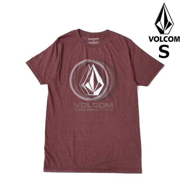 売切り【正規新品】VOLCOM ボルコム◆半袖 Tシャツ スケート サーフ ストーンロゴ 男女兼用 (S)赤 250617-B_画像1