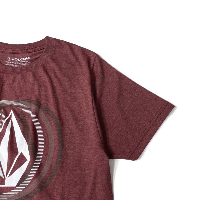売切り【正規新品】VOLCOM ボルコム◆半袖 Tシャツ スケート サーフ ストーンロゴ 男女兼用 (S)赤 250617-B_画像3