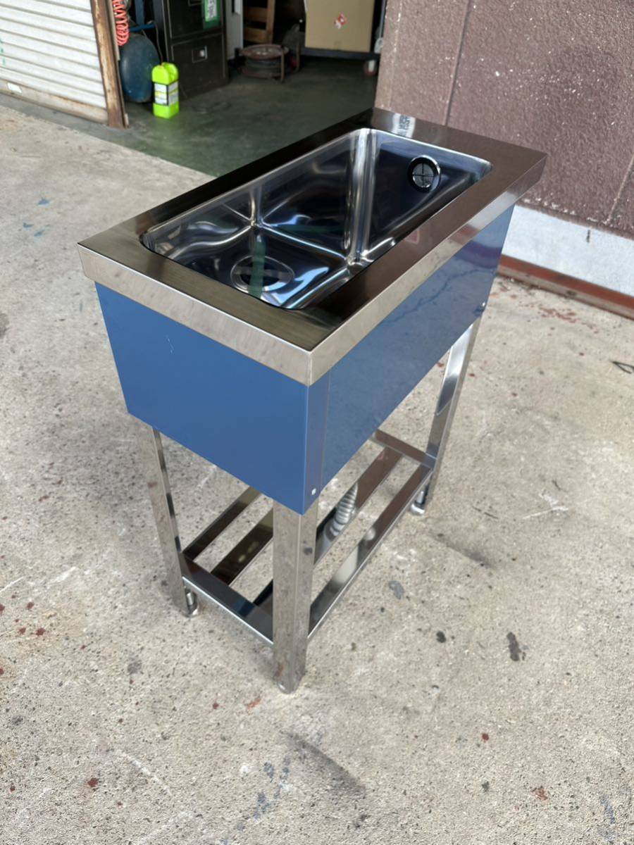 ★税込送料無料★新品 業務用 ステンレス 1槽シンク 小型シンク スキマシンク 流し台 300×600×800 BGなし 厨房シンク 厨房機器③_画像1