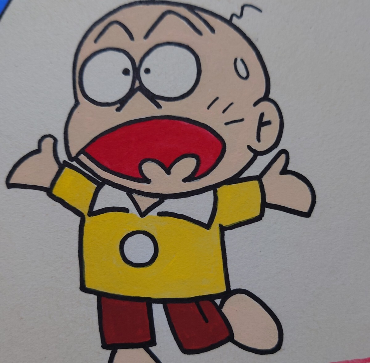 赤塚不二夫 手描き 色紙 おそ松くん 昭和レトロ 検）藤子不二雄 高橋留美子 模写 赤塚不二夫 手描き 色紙 おそ松くん マンガ 検）藤子不二雄