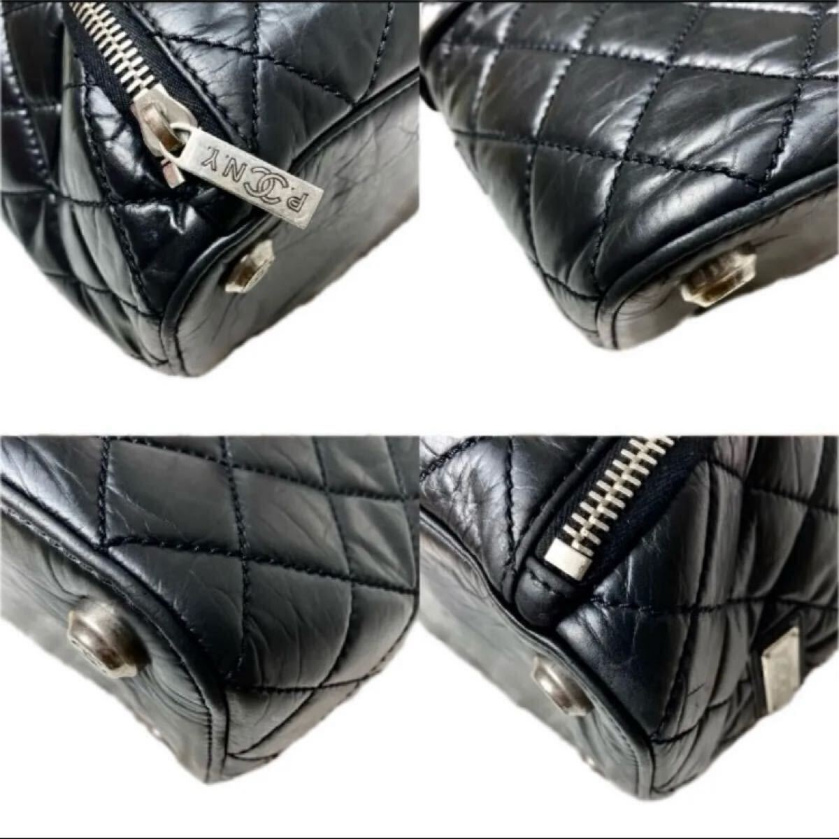シャネル レザー マトラッセ ボウリングバッグ CHANEL/シャネル 希少 パリニューヨーク PNY レザーマトラッセ