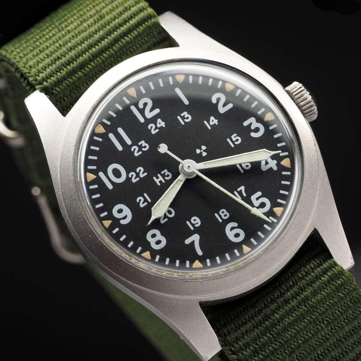 リ*ン様 ハミルトン mil-w-46374b オーバーホール済み オーバーホール済み ハミルトン ミリタリー H3 軍用時計 手巻き