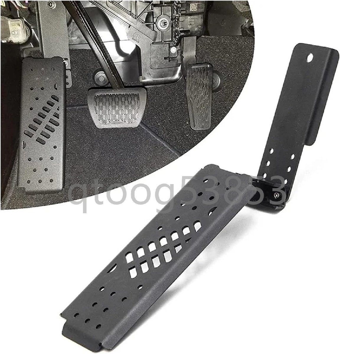 車用アクセル・ブレーキペダル ジープ用ラングラー JL JLU 2018-2022 グラディエーター JT 2020 2 ドア車の左フットレストペダルブレーキフ_画像1