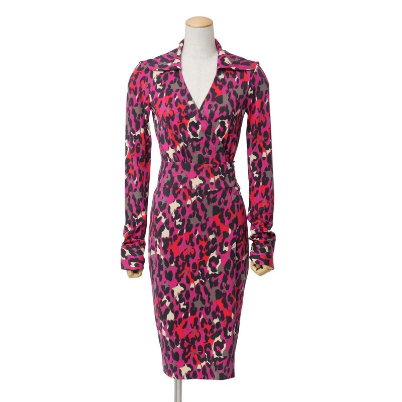 セール☆ダイアンDVF Jeannie シルクジャージー ラップワンピ MH8674☆DIANE von FURSTENBERG ダイアンフォンファステンバーグ