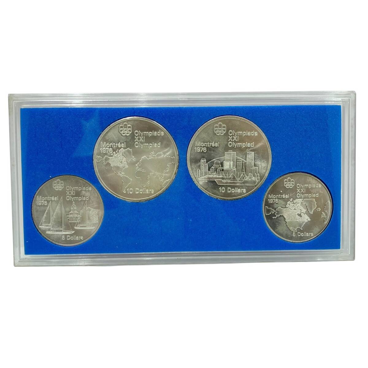 1976年 カナダオリンピック 記念銀貨 10ドル2枚 5ドル2枚ea1002 カナダ モントリオール 1976 オリンピック銀貨 5ドル×2枚 10ドル