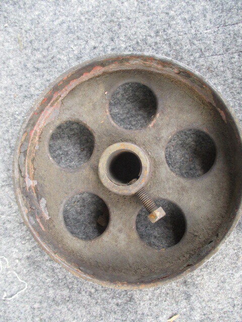 プーリー平ベルト　昭和レトロ　スチームパンク　直径205ｍｍ_画像2