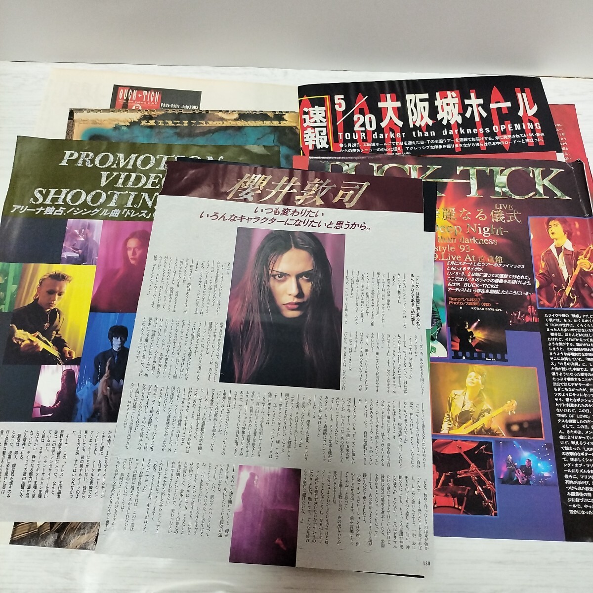 1995-2002 BUCK-TICK バクチク パンフレット まとめ売り 1995-2002 BUCK-TICK バクチク パンフレット まとめ売り(BUCK