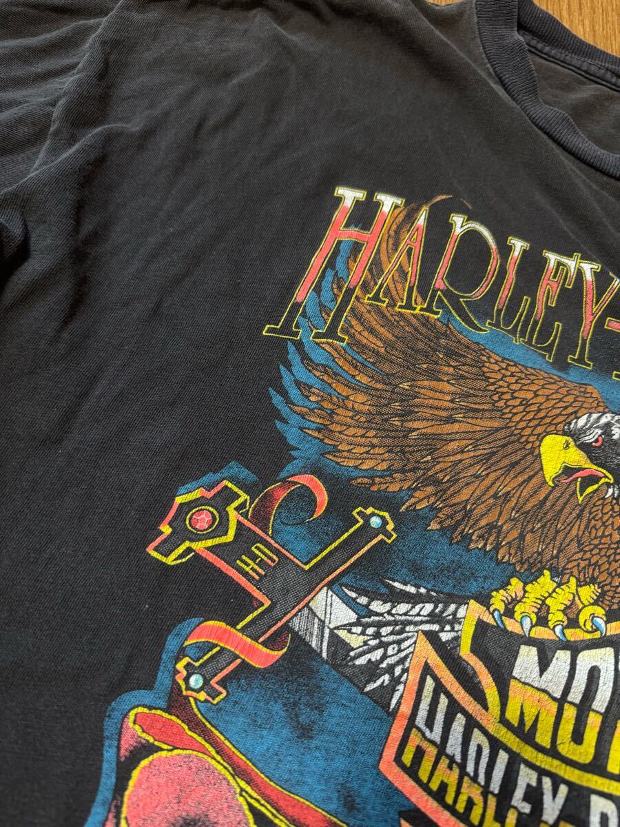 ト*ィ様 鬼フェード 90s USA製 Harley-Davidson フェード HARLEY DAVIDSON 90s USA製 ビンテージ Tシャツ 鬼フェード