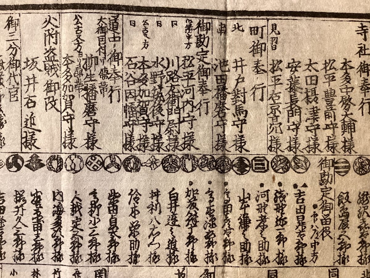 XX-4951□送料込□武鑑 家紋 おとし玉 摺物 幕府 安政 めくり