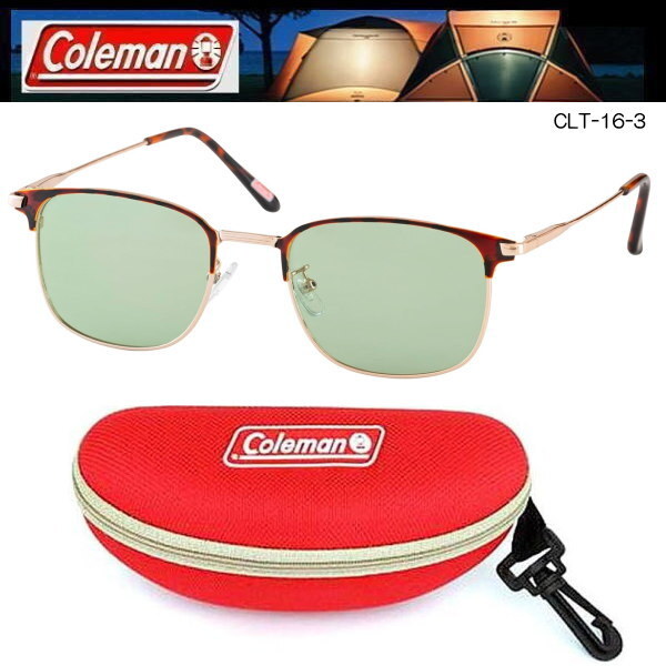 【ケース付】偏光サングラス Coleman コールマン クラシック サーモント ライトカラーレンズ サングラス CLT16-3._画像1