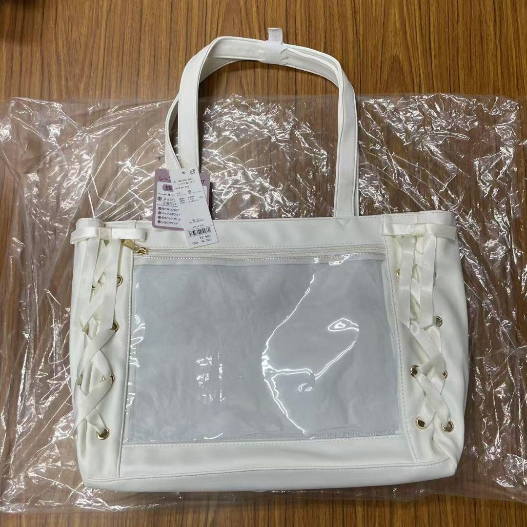 新品WEGO レースアップ痛バッグ Sサイズ 多機能 オタ活 横型 推し活バッグ_画像3