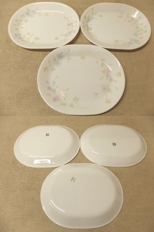 0750292w【Corelle コレール オーバルプレート 6枚セット】iku.n サファリ柄含む/中古品/大皿/楕円皿/洋食器/動物プリント/CORNING_画像8