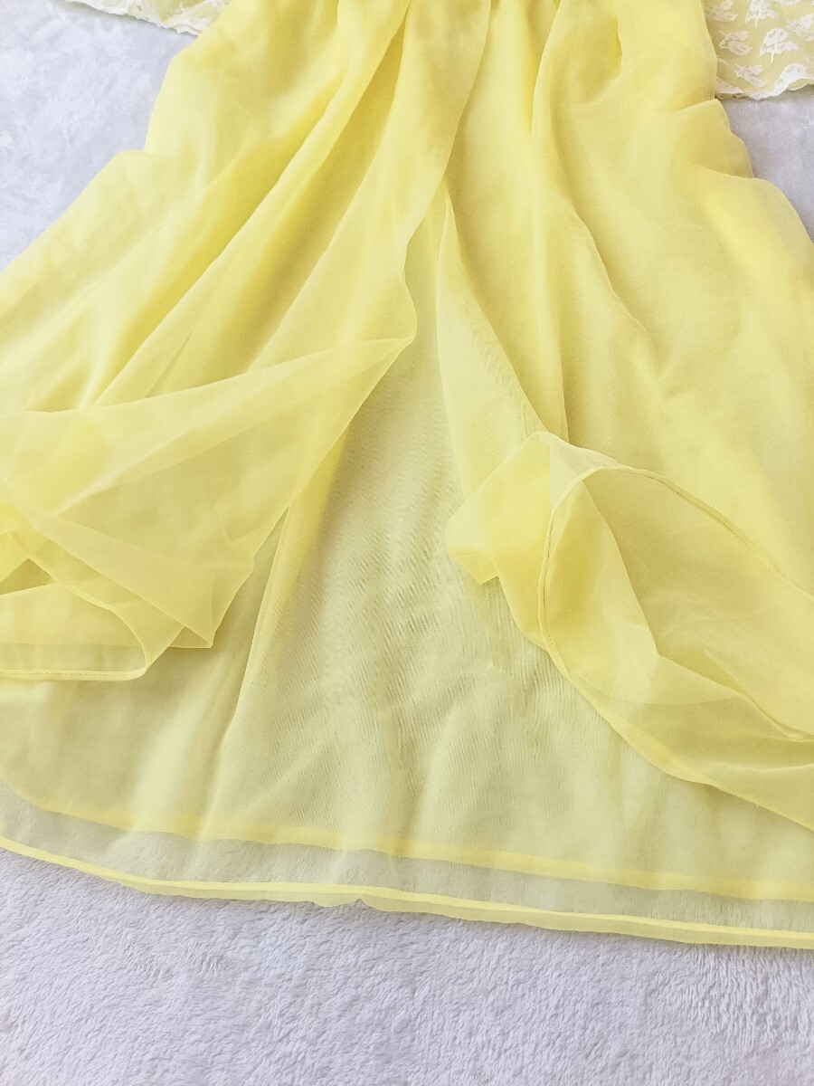 ランジェリードレス ガウン ネグリジェ ヴィンテージワンピース アメリカ古着 シースルー シフォン ルームウェア 部屋着_画像6