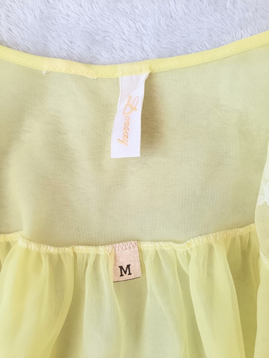 ランジェリードレス ガウン ネグリジェ ヴィンテージワンピース アメリカ古着 シースルー シフォン ルームウェア 部屋着_画像8