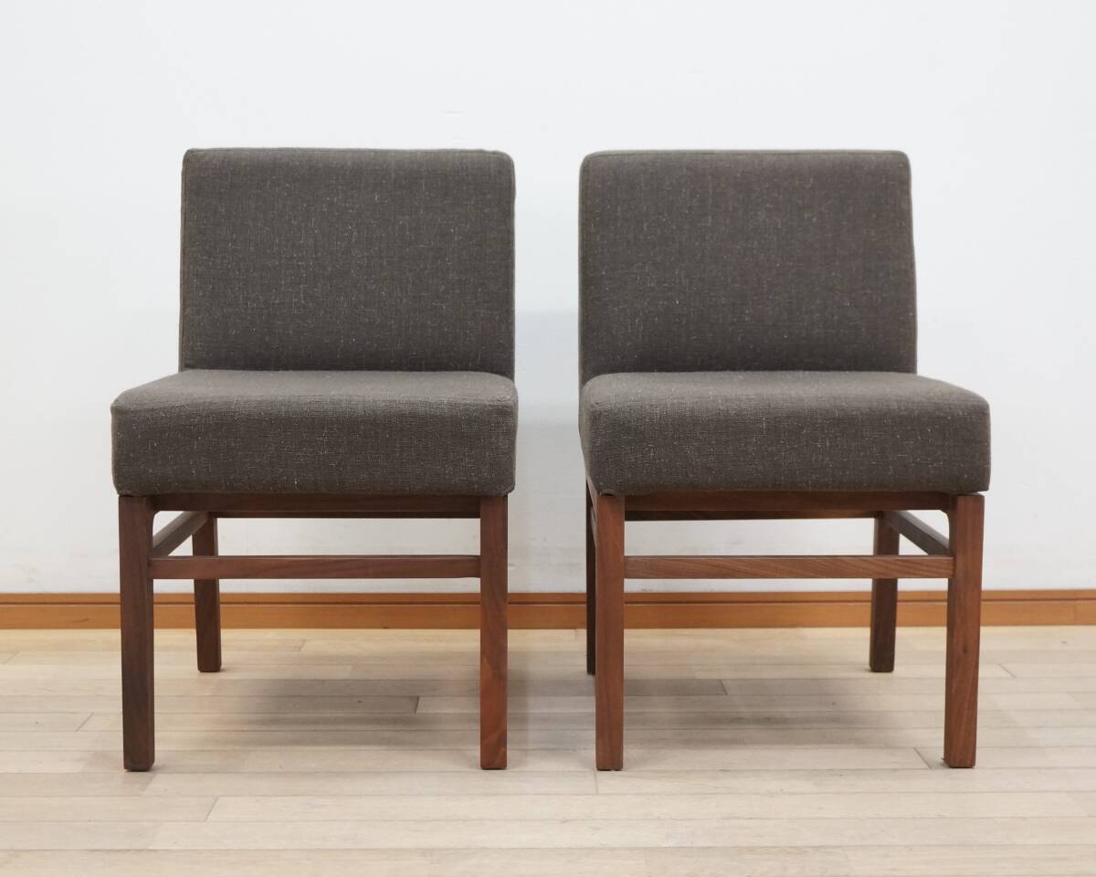 東ハ:【ACTUS/アクタス】OWN D/CHIR ウォールナット ダイニングチェア 2脚セット 木製イス 食卓椅子 リビング家具 _画像2