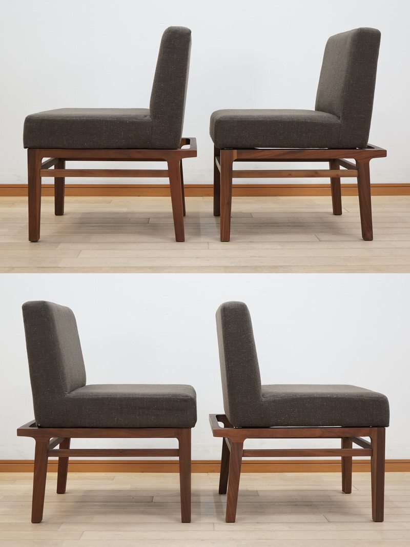 東ハ:【ACTUS/アクタス】OWN D/CHIR ウォールナット ダイニングチェア 2脚セット 木製イス 食卓椅子 リビング家具 _画像3