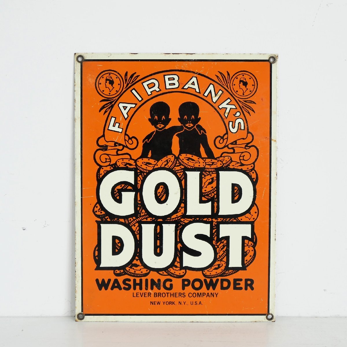 ヴィンテージ GOLD DUST 洗濯石鹸 ホーロー製 看板 / アメリカ