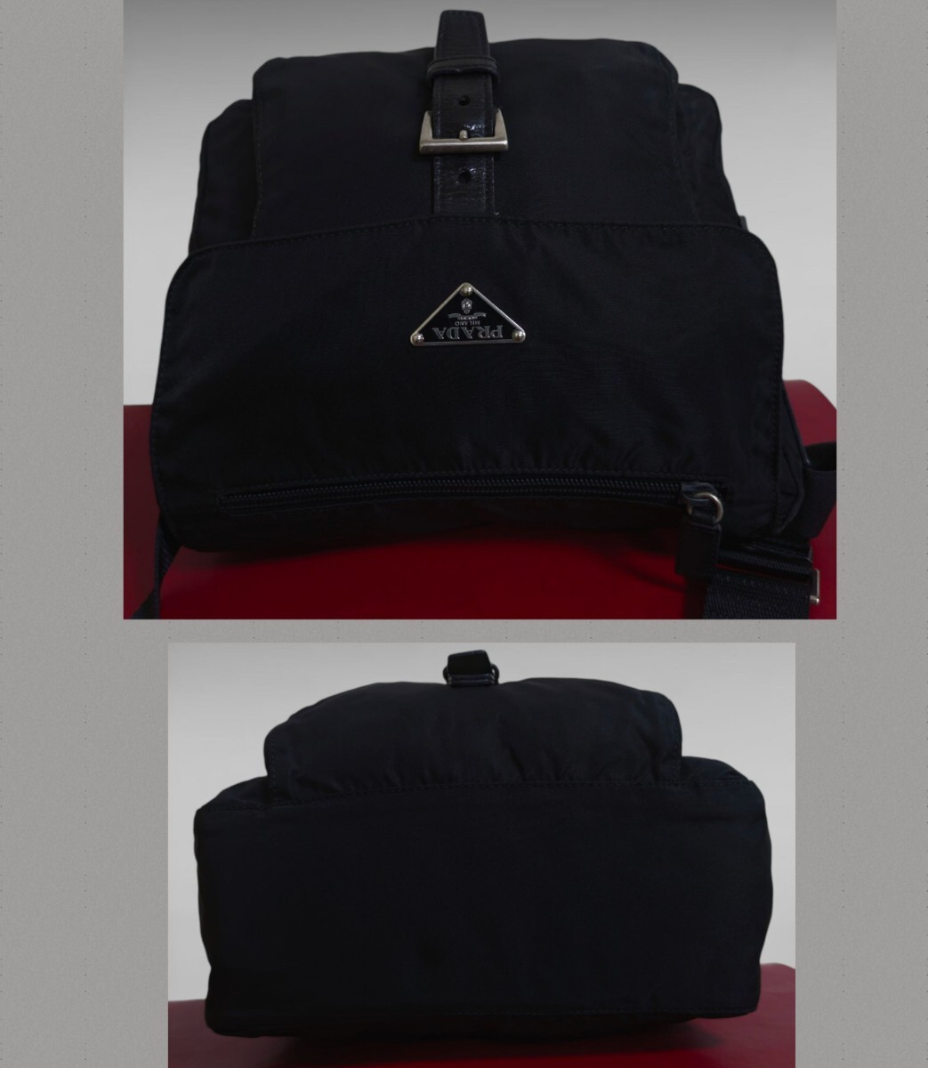 極美品 プラダ メッセンジャーバッグ 黒 ナイロン ギャランティーカード 白タグ 極美品 PRADA ギャランティカード付き ショルダーバッグ