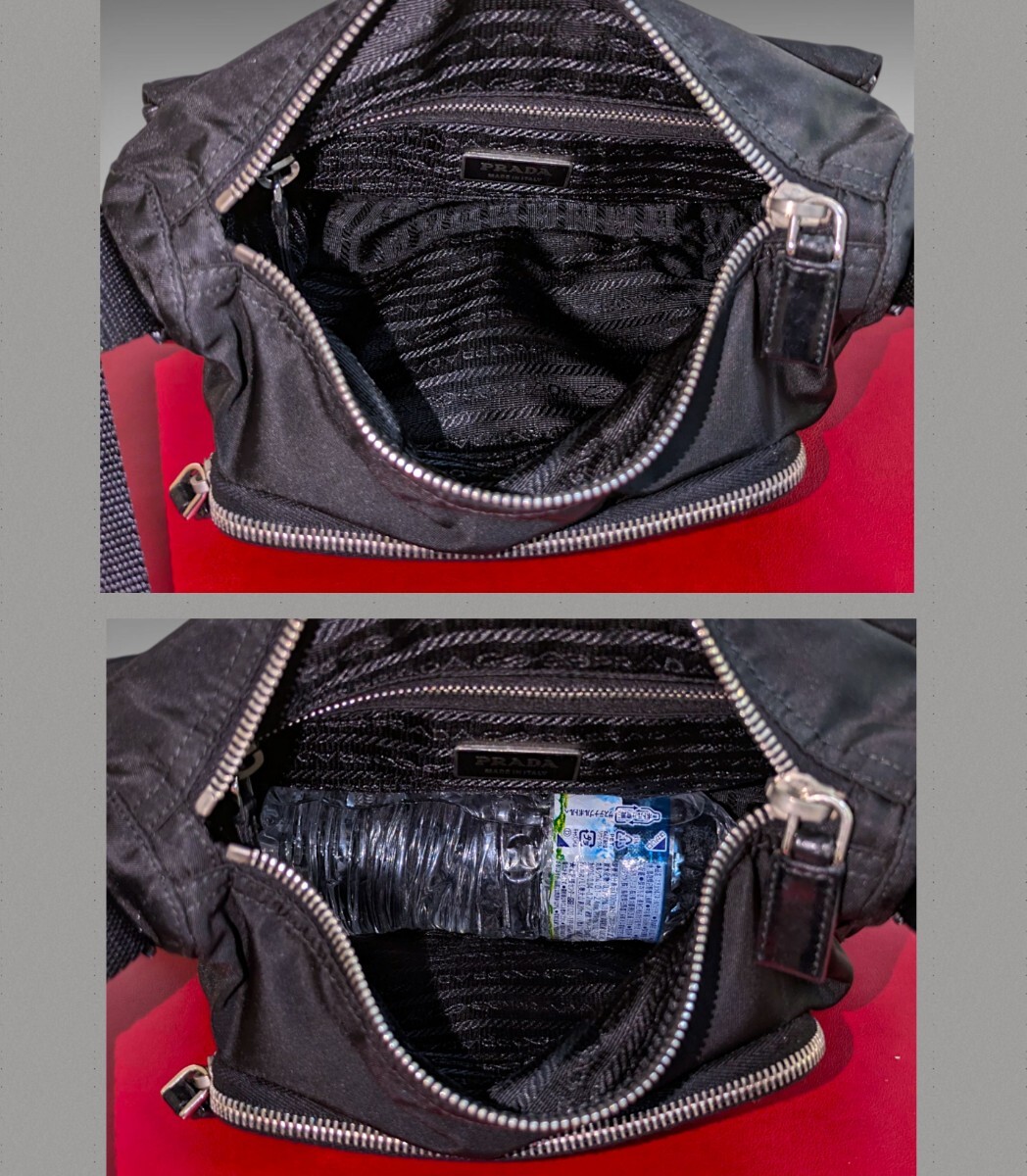 美品 PRADA プラダ メッセンジャーバッグ ギャランティカード付き 極美品 PRADA ショルダーバッグ ギャランティカード付き