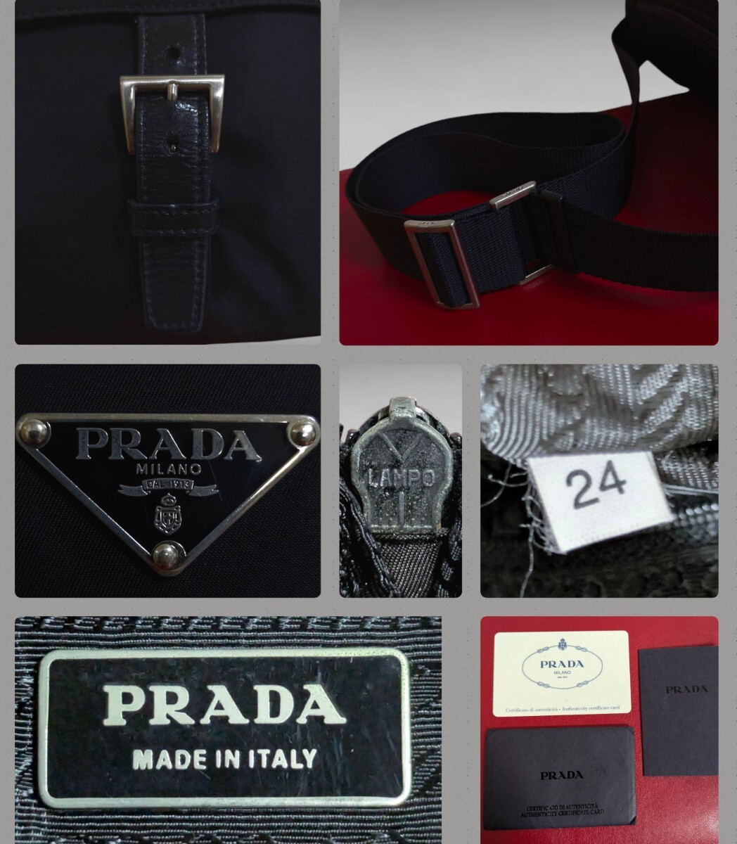 【極美品】PRADA プラダ レザー ストラップ ギャランティカード付 正規品 Yahoo!オークション - 極美品 PRADA ギャランティカード付き