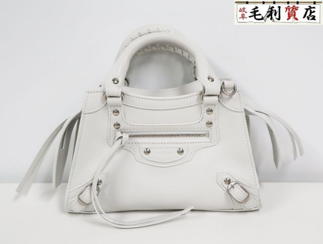  Balenciaga BALENCIAGA Neo Classic City Mini 698067 белый 2WAY сумка первоклассный прекрасный товар [ б/у ] сумка 
