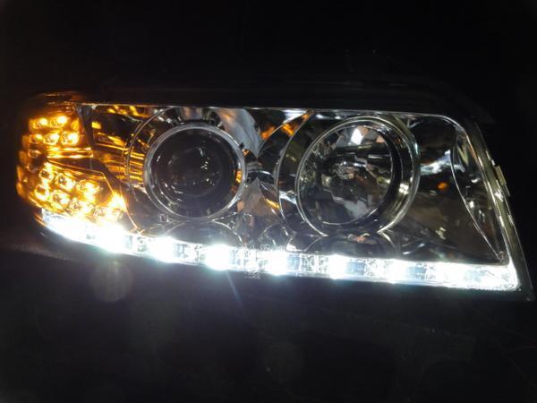 Audi старый стиль look LED передняя фара передняя фара A4 B5 указатель поворота LED 1996~2001y внутренний металлизированный Audi старый стиль look LED передняя фара передняя фара A4 B5 указатель поворота LED 1996~2001y внутренний металлизированный